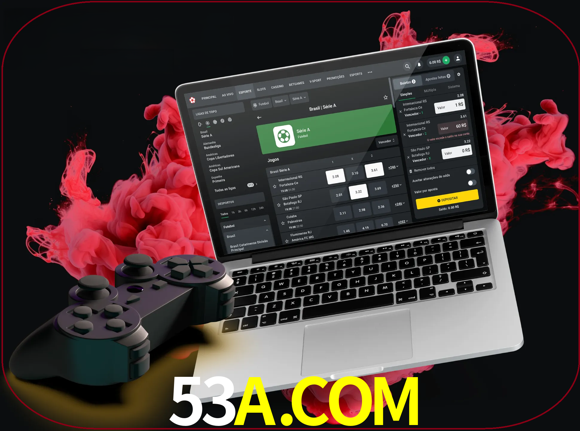 Visite a secção especial de jogos de vídeo em 53a para descobrir em que jogos pode apostar e ganhar muito dinheiro.