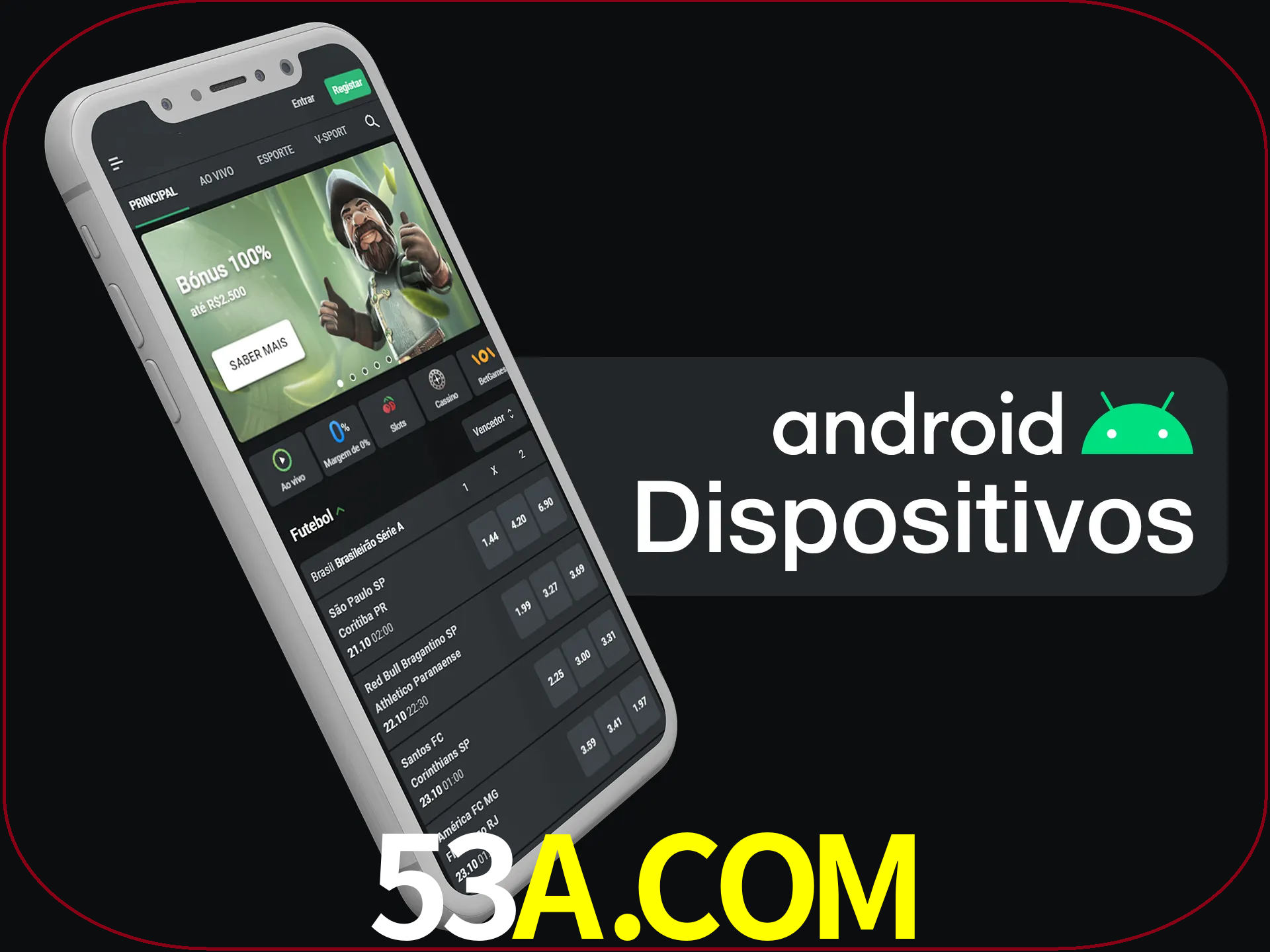 O aplicativo suporta a maioria de todos os dispositivos Android.